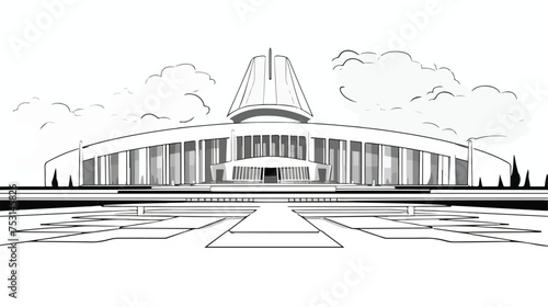 Art illustration of Planalto Palace the brazilian na photo