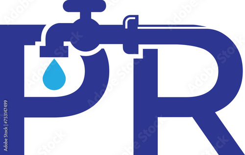 Vector PR plumbing logo