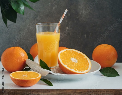 Indulge in refreshing orange juice made from freshly sliced oranges, bursting with vitamin C and natural sweetness.