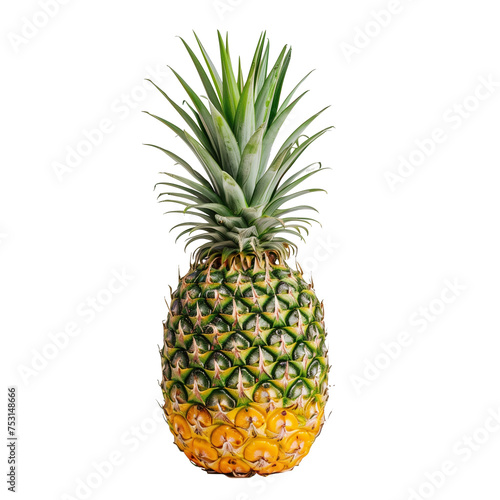Pineapple fruits on isolated white background