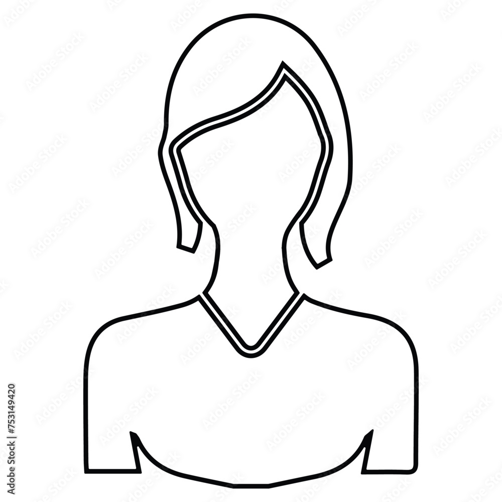 woman or female icon set woman or female icon set