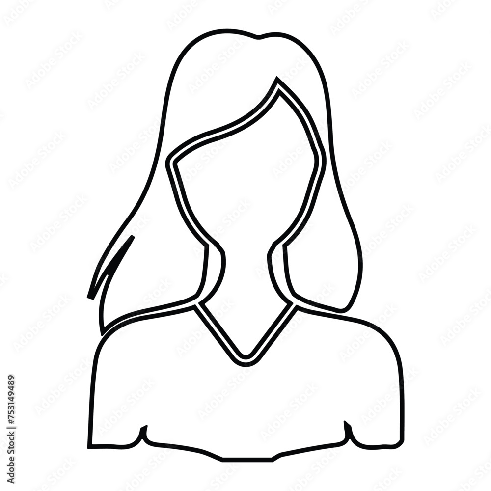 woman or female icon set woman or female icon set