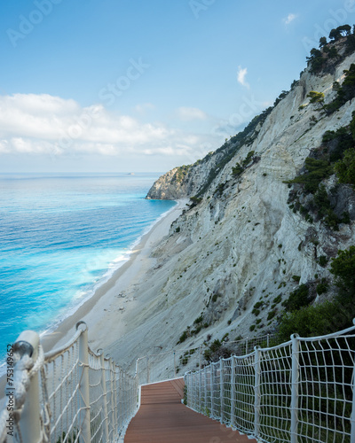 view on egremni beach from the top photo