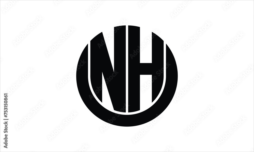NH initial letter circle icon gaming logo design vector template. batman logo, sports logo, monogram, polygon, war game, symbol, playing logo, abstract, fighting, typography, icon, minimal, wings logo NH initial letter circle icon gaming logo design vector template. batman logo, sports logo, monogram, polygon, war game, symbol, playing logo, abstract, fighting, typography, icon, minimal, wings logo