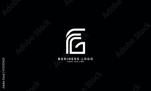 Alphabet Letters FG, GF, Initials Logo Monogram