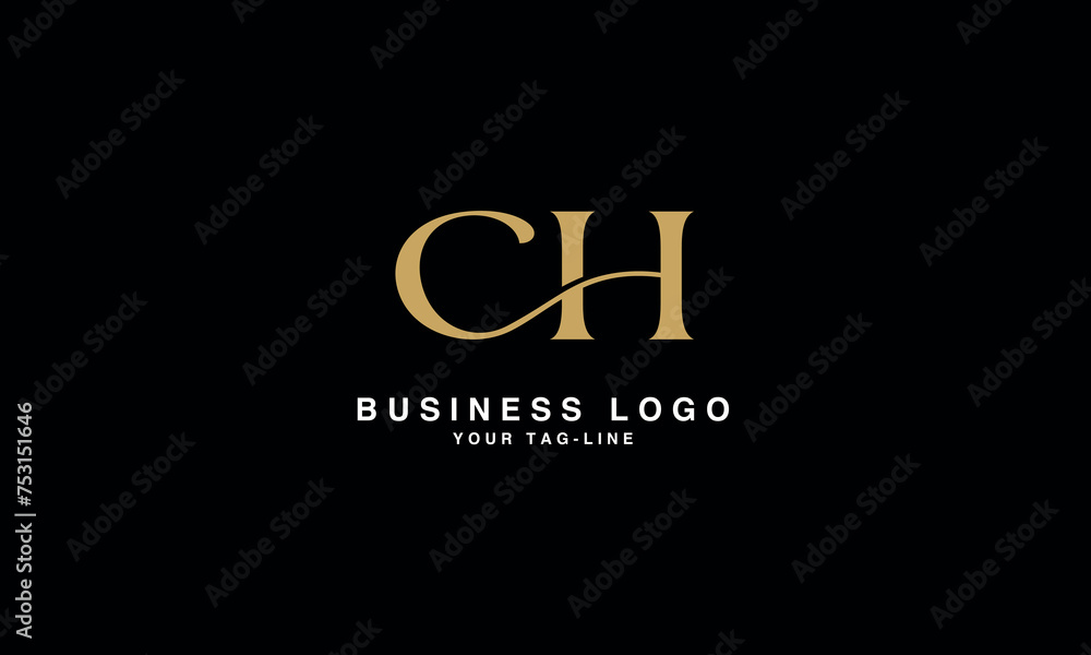 CH, HC, C, H, Abstract Letters Logo monogram CH, HC, C, H, Abstract Letters Logo monogram