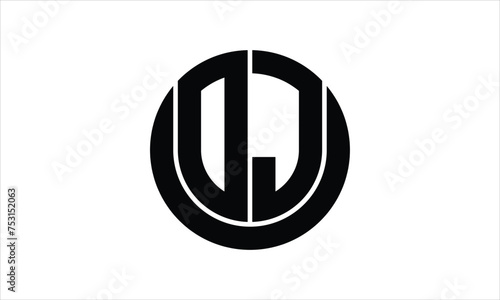 OJ initial letter circle icon gaming logo design vector template. batman logo, sports logo, monogram, polygon, war game, symbol, playing logo, abstract, fighting, typography, icon, minimal, wings logo