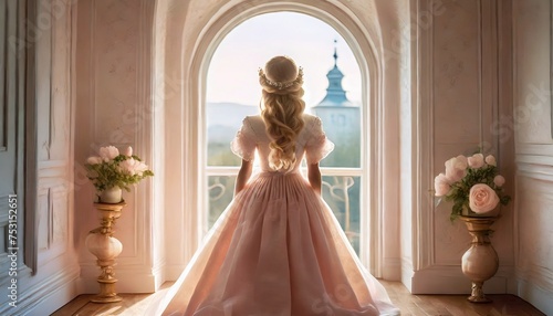 princess in pink dress