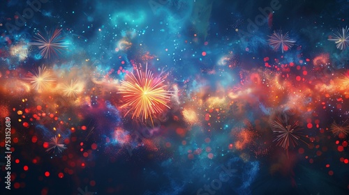 fireworks in the night sky