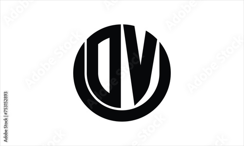 OV initial letter circle icon gaming logo design vector template. batman logo, sports logo, monogram, polygon, war game, symbol, playing logo, abstract, fighting, typography, icon, minimal, wings logo