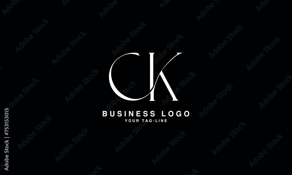 CK, KC, C, K, Abstract Letters Logo Monogram CK, KC, C, K, Abstract Letters Logo Monogram