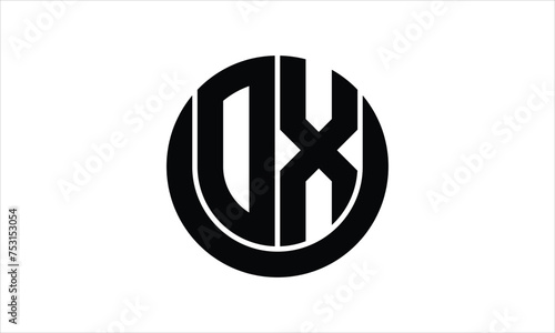 OX initial letter circle icon gaming logo design vector template. batman logo, sports logo, monogram, polygon, war game, symbol, playing logo, abstract, fighting, typography, icon, minimal, wings logo