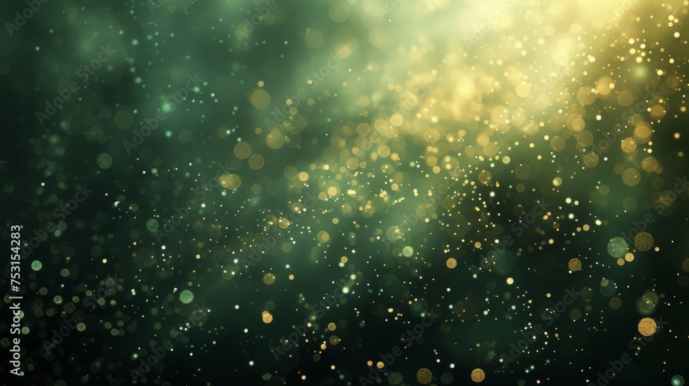 Abstract Background blur bokeh banner green and gold , green background, bokeh flare light graphic banner	
