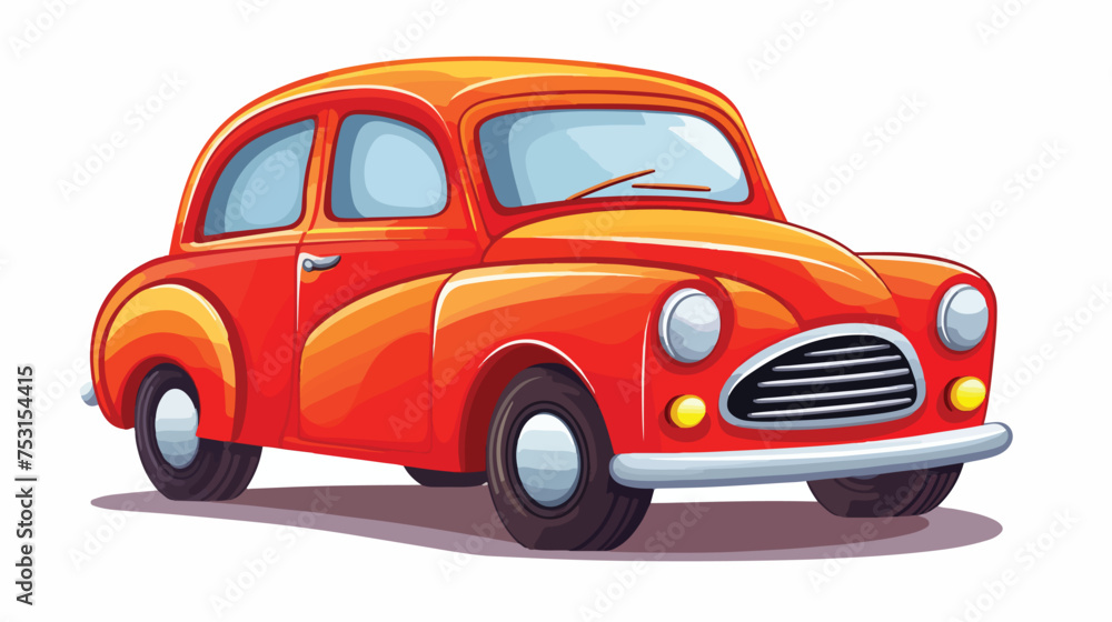 Cartoon car freehand draw cartoon vector illustratio