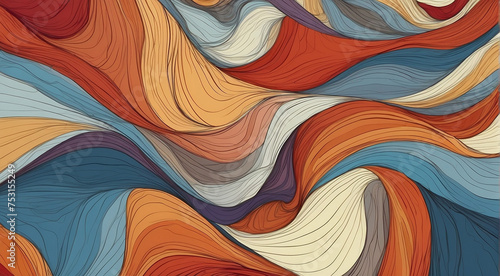 Dynamic Waves  Abstract Wavy Background  