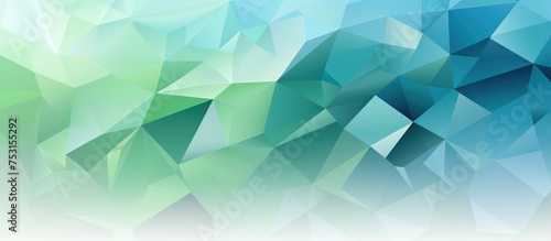 Light blue and green polygonal mosaic design for brand book