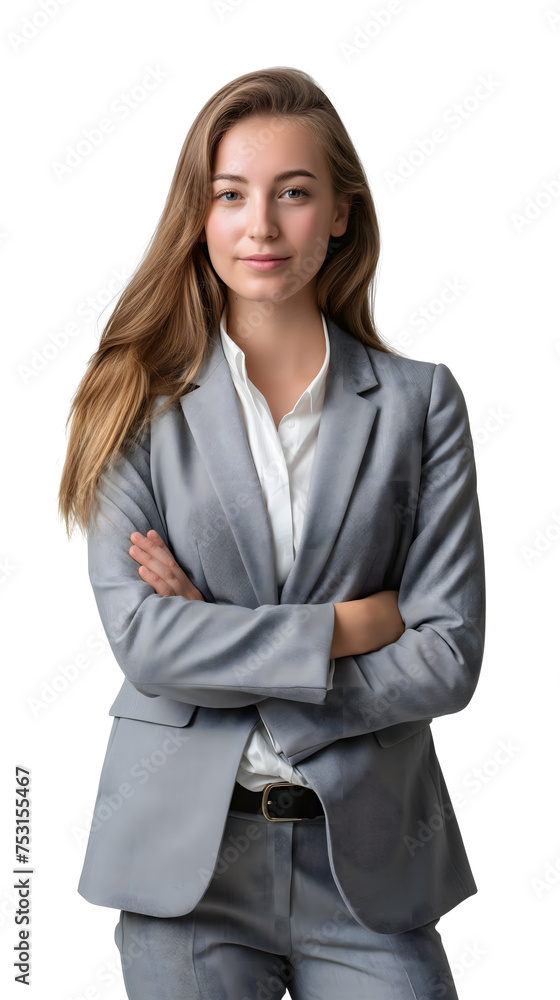 Confident Young Woman in Professional Attire