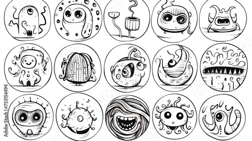 Cartoon doodle plate freehand draw cartoon vector il
