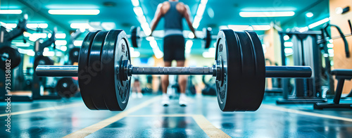 Close-up of a dumbbell in a gym