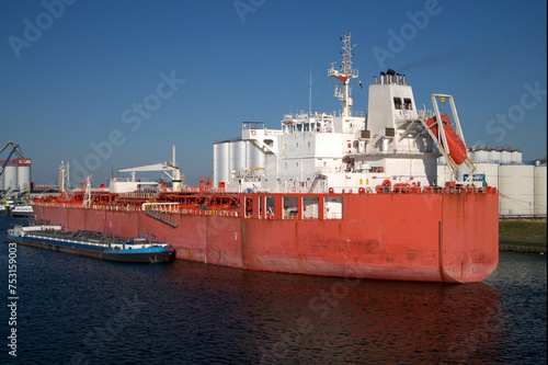 Tanker during bunkering