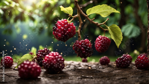 mulberry fruit looking nice  photo