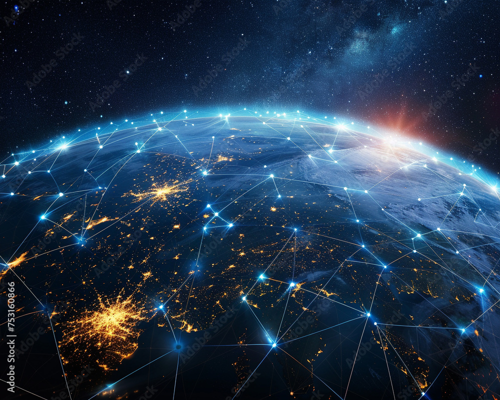 Digital Veins of Earth in Space Veins of glowing digital Digital Veins of Earth in Space Veins of glowing digital
