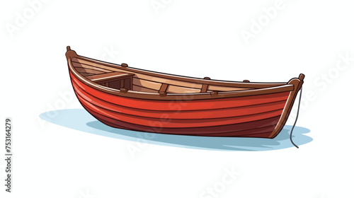 Cartoon rowing boat freehand draw cartoon vector ill © visual