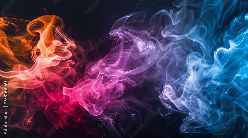 smoke on black background