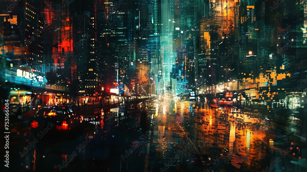 Obraz premium city in the night