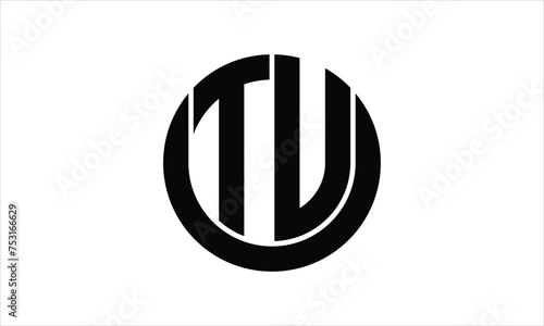 TU initial letter circle icon gaming logo design vector template. batman logo, sports logo, monogram, polygon, war game, symbol, playing logo, abstract, fighting, typography, icon, minimal, wings logo