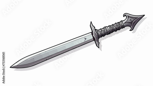 Cartoon sword freehand draw cartoon vector illustrat