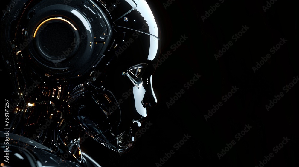 AI robot neutral black backgroud AI robot neutral black backgroud