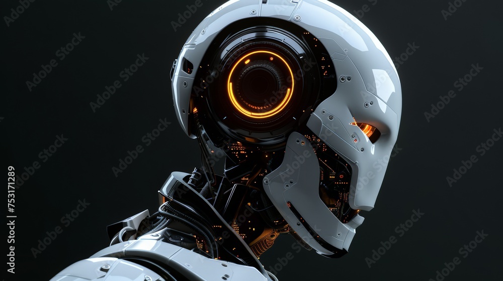 AI robot neutral black backgroud AI robot neutral black backgroud