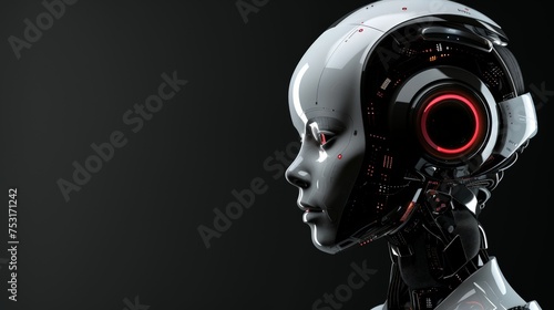 AI robot neutral black backgroud