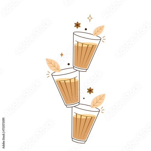 Indian hot drink vector. Indian chai icon. Chai is Indian drink. Kerala tea shop illustration vector eps. Indian Kerala roadside. Kerala tea shop line drawing. Kerala Old.