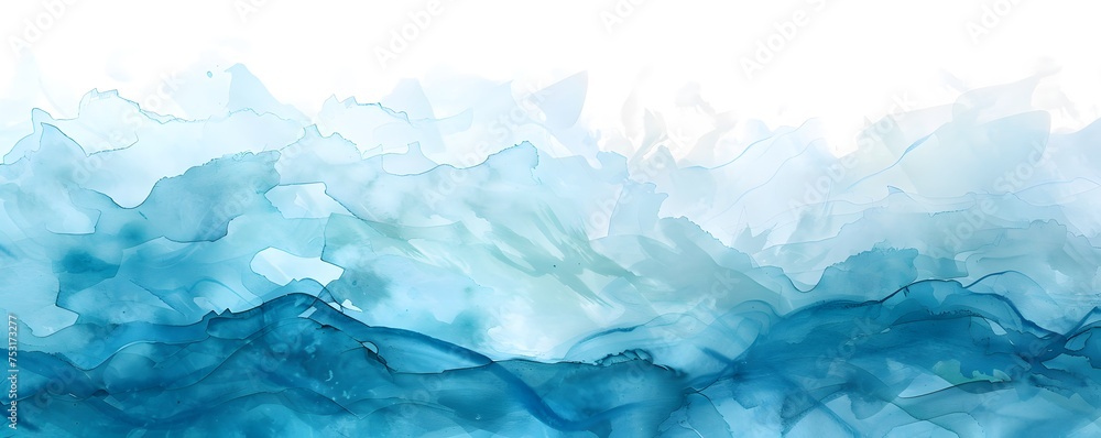 Watercolor ocean wave background texture. Marble wash art abstract background.