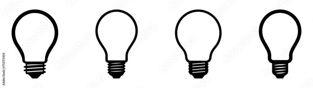 Light Bulb icon set, Idea icon symbol EPS 10 vector Light Bulb icon set, Idea icon symbol EPS 10 vector
