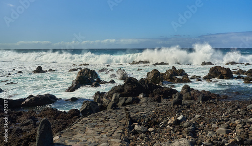 Crashing waves on the shores of Tenerife