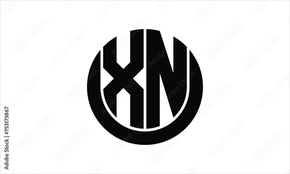 XN initial letter circle icon gaming logo design vector template. batman logo, sports logo, monogram, polygon, war game, symbol, playing logo, abstract, fighting, typography, icon, minimal, wings logo