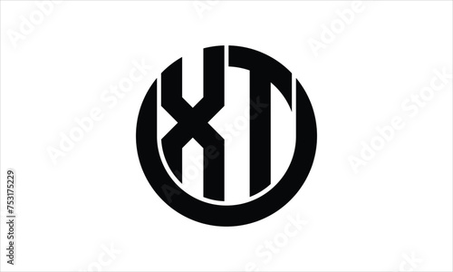 XT initial letter circle icon gaming logo design vector template. batman logo, sports logo, monogram, polygon, war game, symbol, playing logo, abstract, fighting, typography, icon, minimal, wings logo
