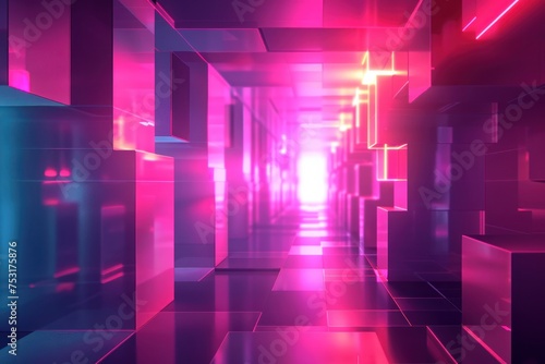 Abstract 3d Futuristic glowing Background for design