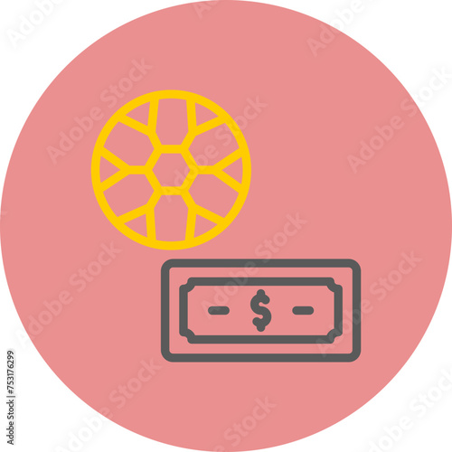 Betting Line Two Color Circle