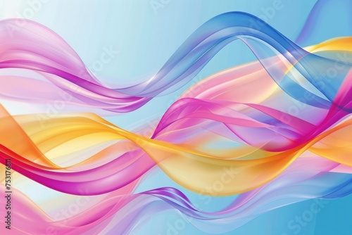 Bright Swirl Ribbon Background design