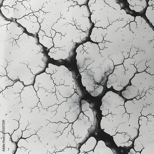 Neural Tapestry: The Intricate Patterns of Ramón y Cajal's Discoveries. photo