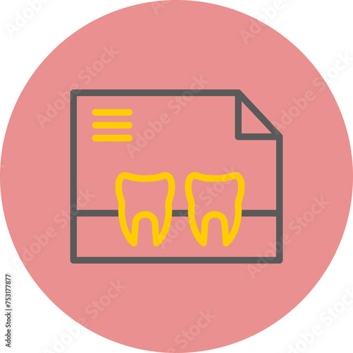 X Ray Line Two Color Circle