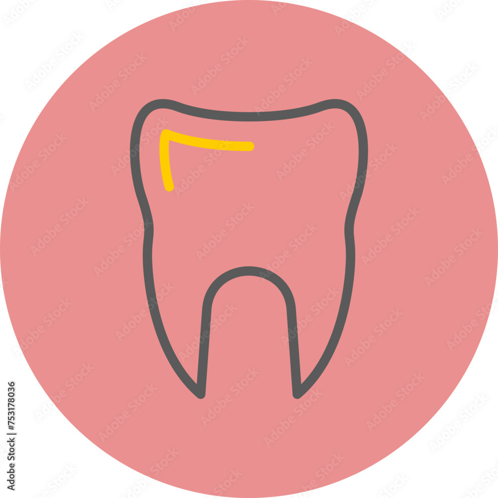 Dental Line Two Color Circle Dental Line Two Color Circle