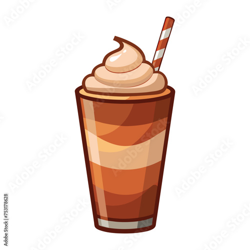 Decadent Chocolate Delight Isolated Milkshake