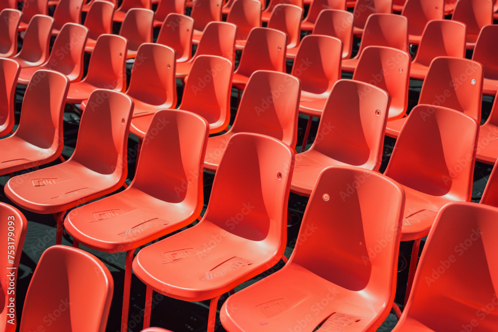 Fototapeta premium Minimalist chair background between lights and shadows