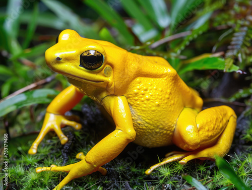 Golden Poison Frog in Natural Habitat