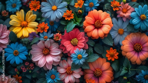 Colorful Flowers Arranged on Table © olegganko